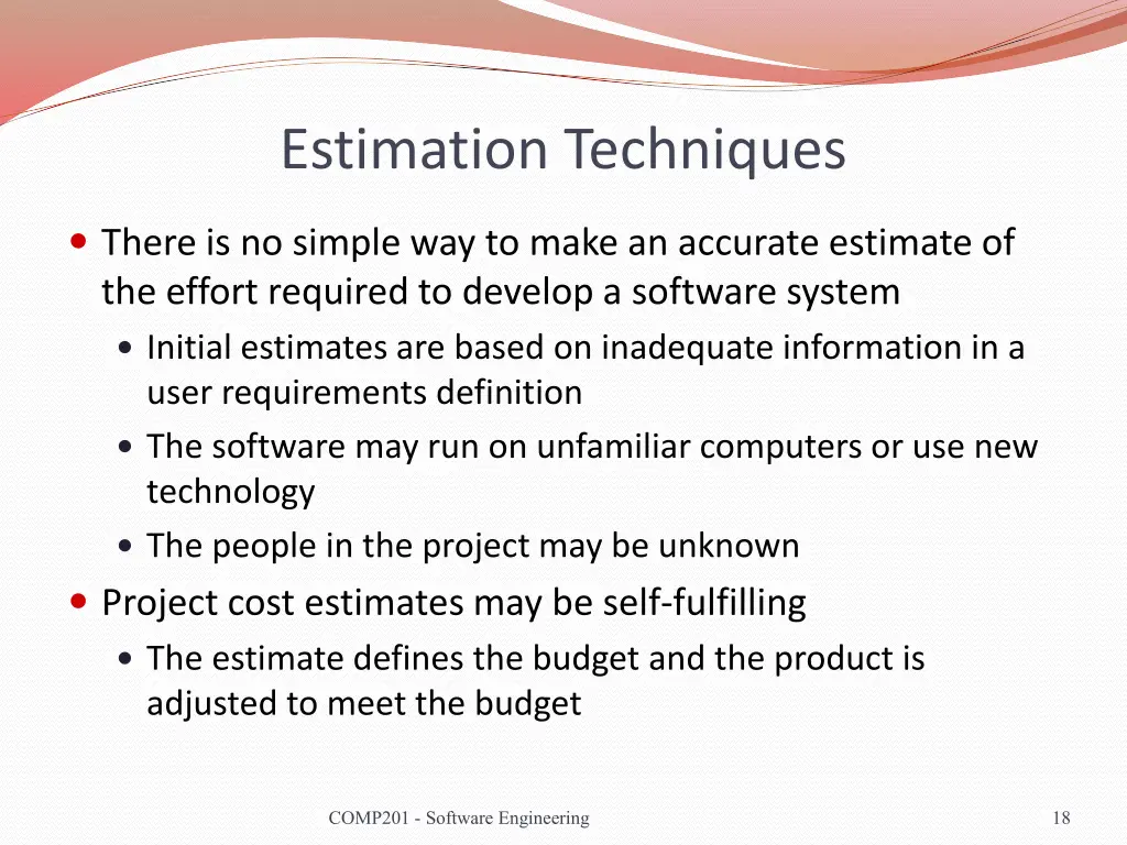 estimation techniques