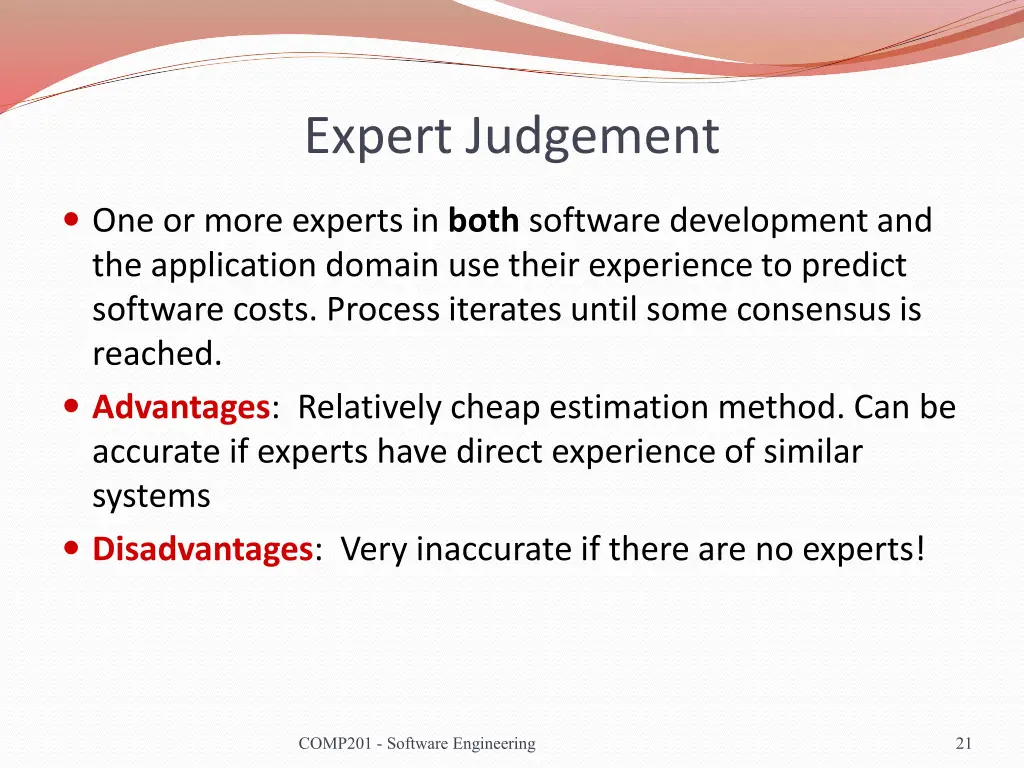 expert judgement