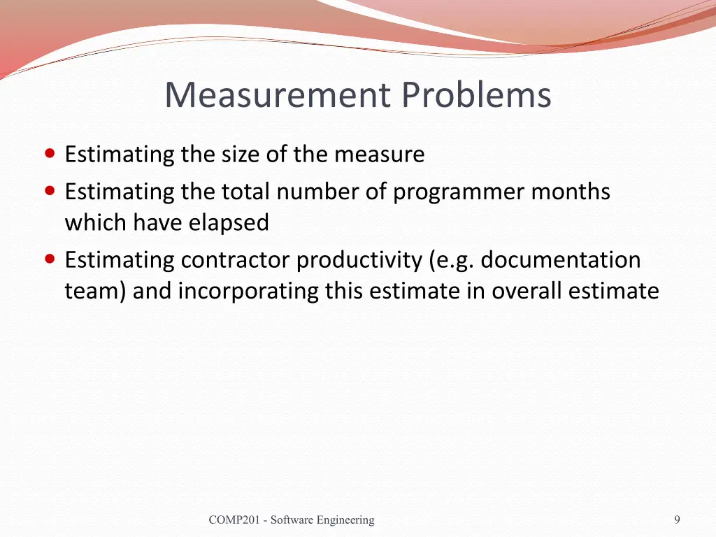 measurement problems