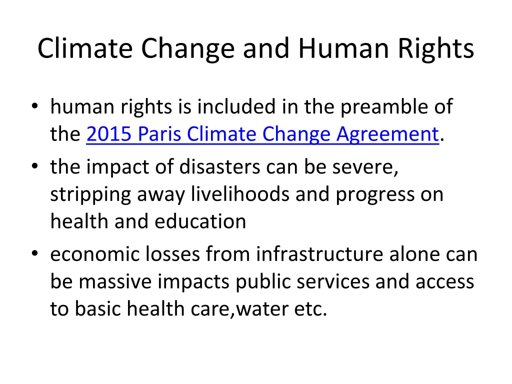 climate change and human rights