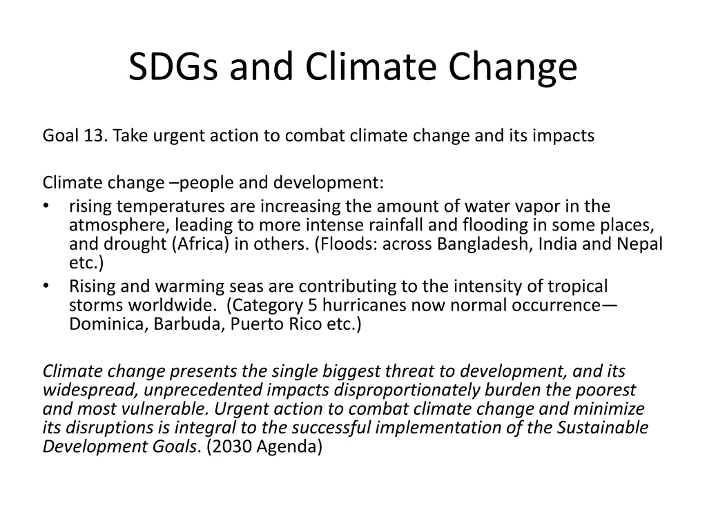 sdgs and climate change