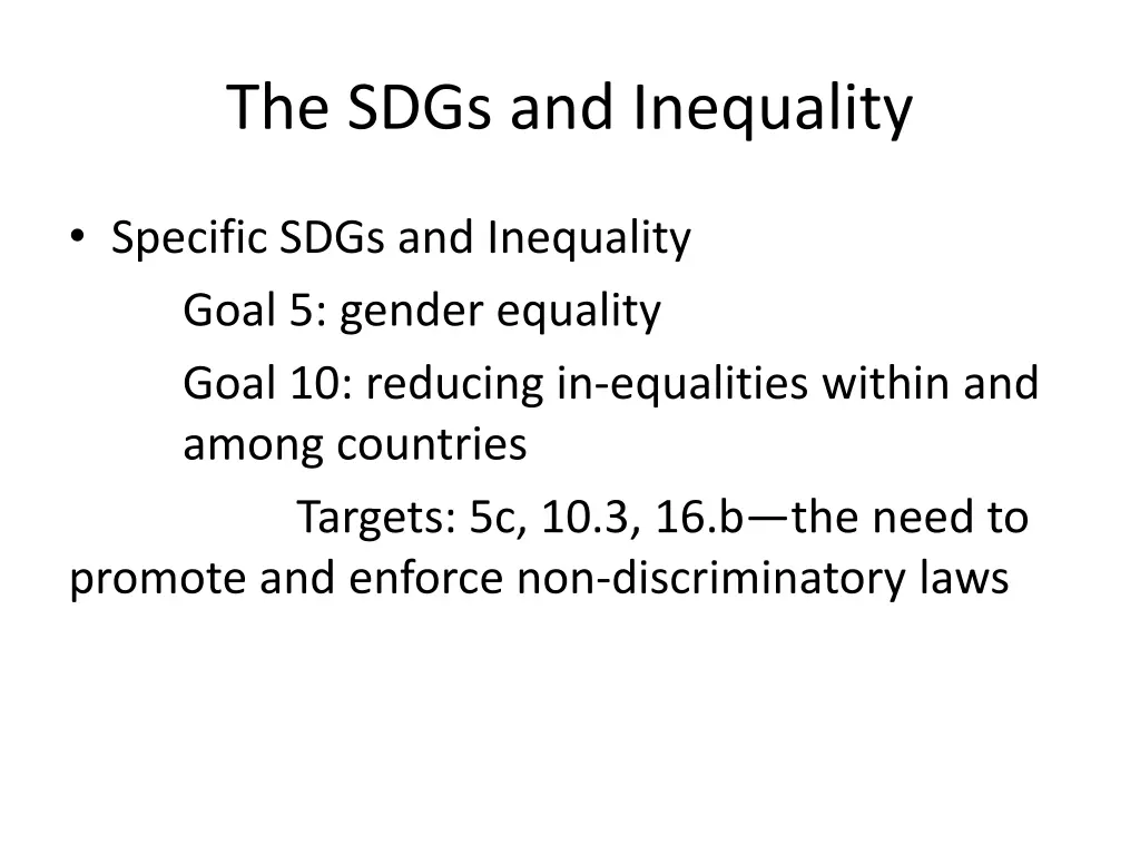 the sdgs and inequality