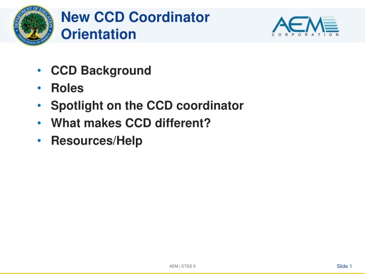 new ccd coordinator orientation