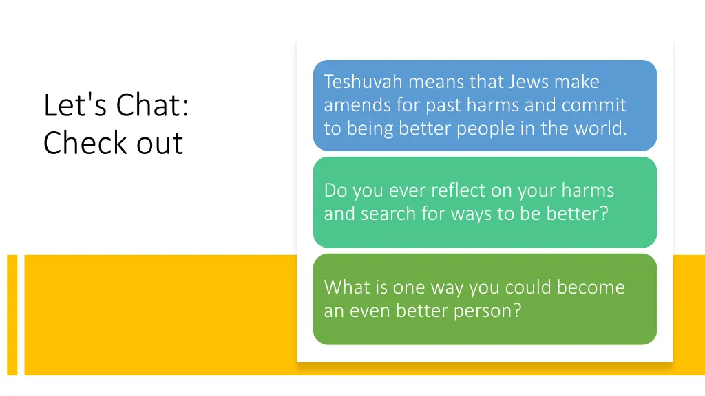 teshuvah means that jews make amends for past