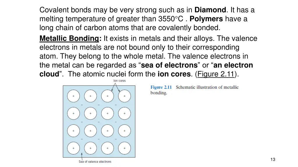 covalent bonds may be very strong such