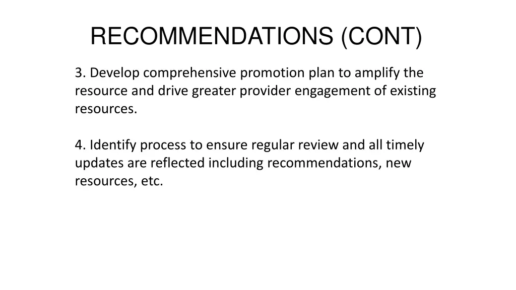 recommendations cont 1