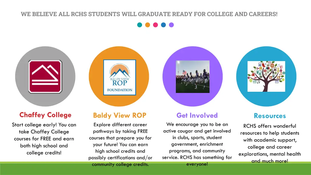 we believe all rchs students will graduate ready