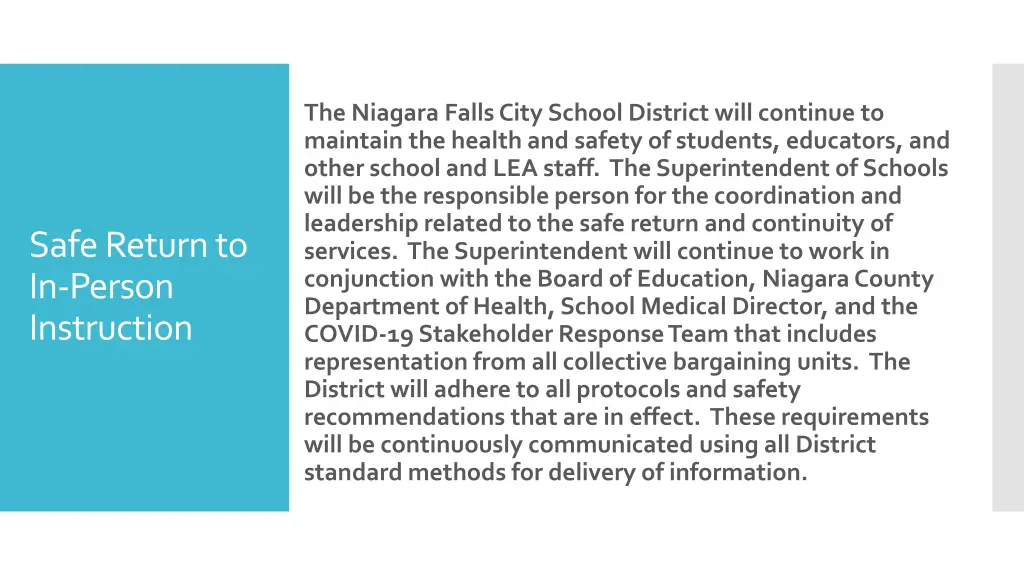 the niagara falls city school district will