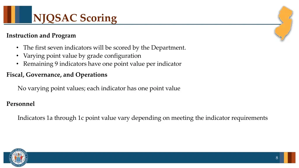 njqsac scoring