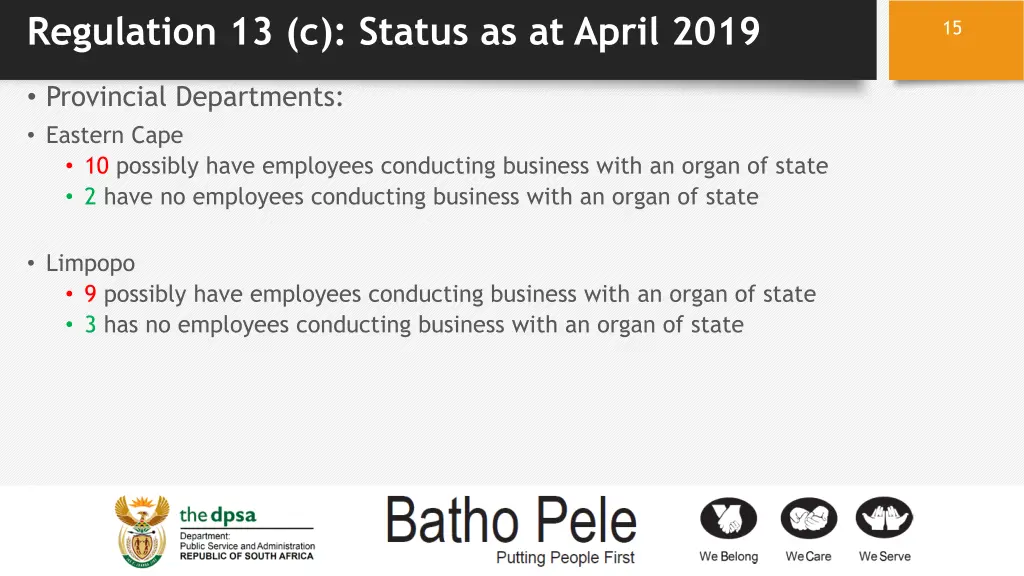 regulation 13 c status as at april 2019 3