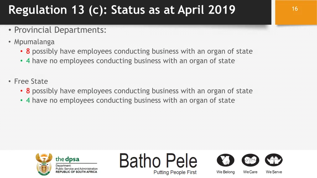 regulation 13 c status as at april 2019 4