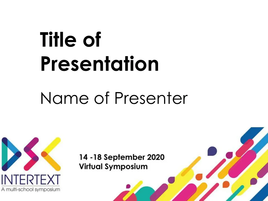 title of presentation 1