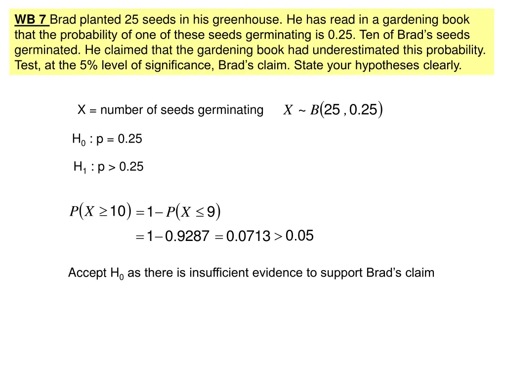 wb 7 brad planted 25 seeds in his greenhouse