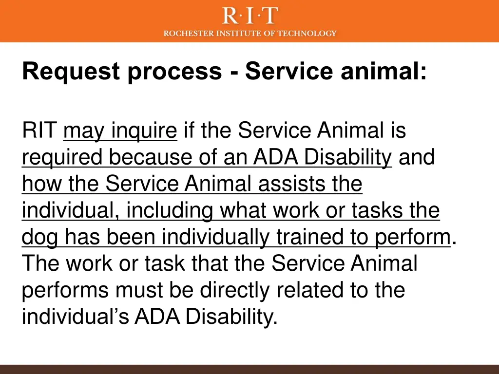 request process service animal