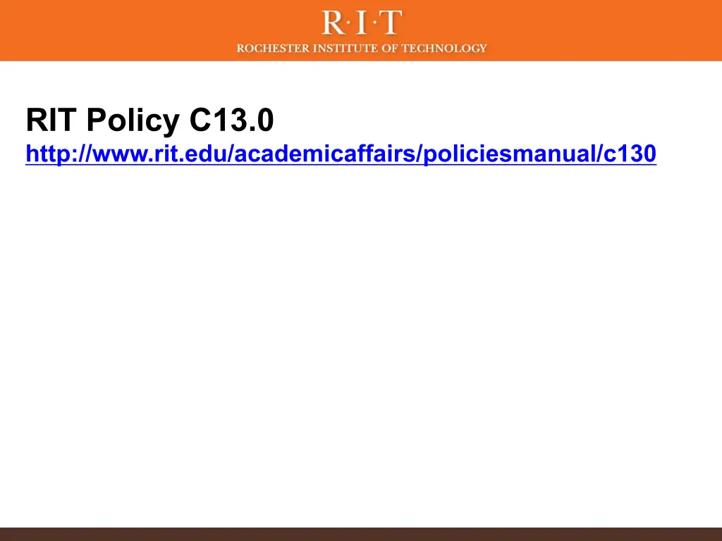 rit policy c13 0 http www rit edu academicaffairs