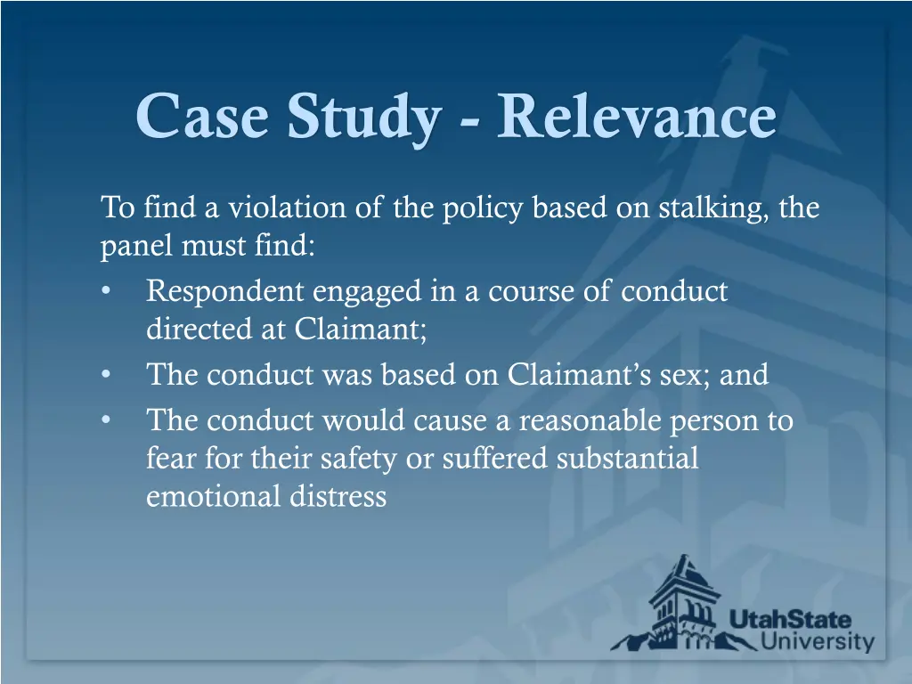 case study relevance