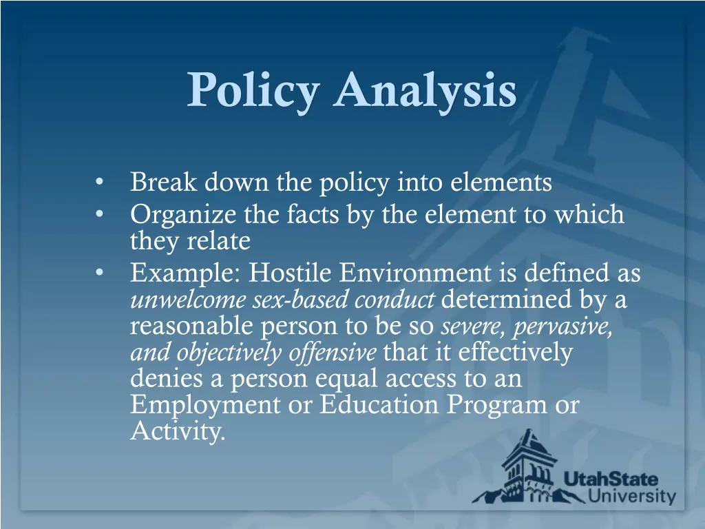 policy analysis