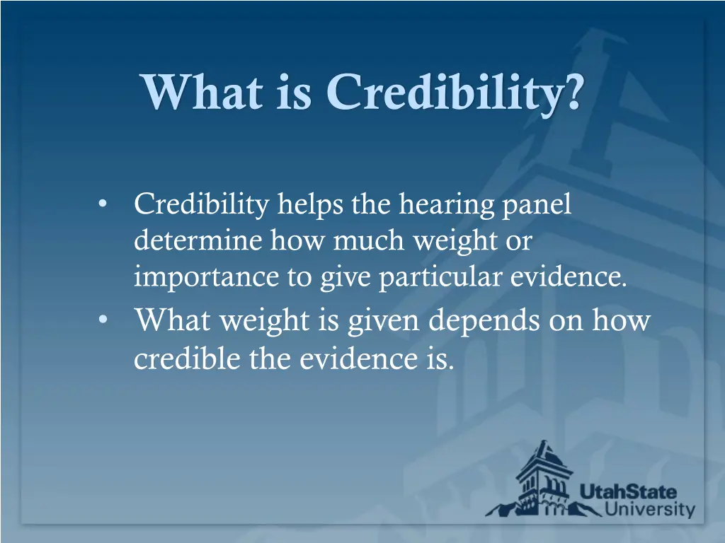 what is credibility 1