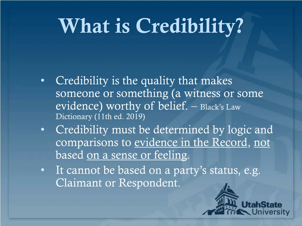 what is credibility