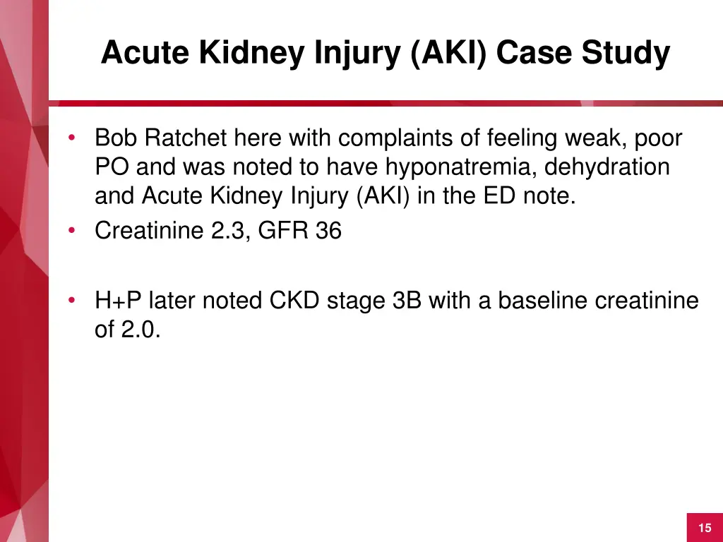 acute kidney injury aki case study