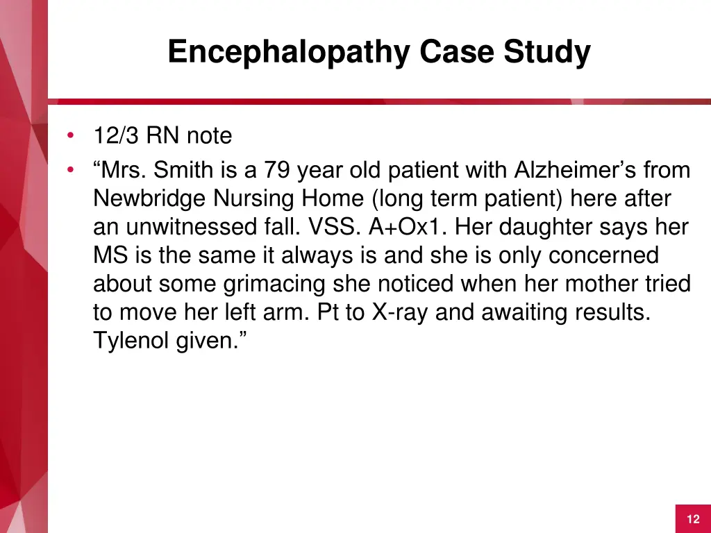 encephalopathy case study