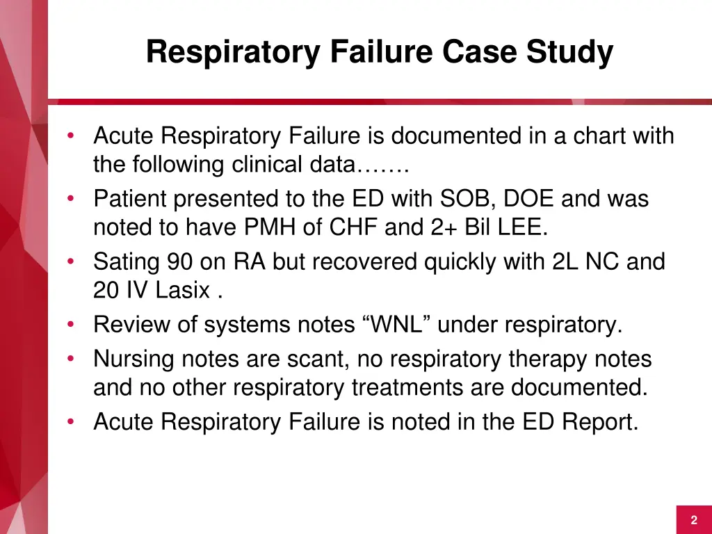 respiratory failure case study