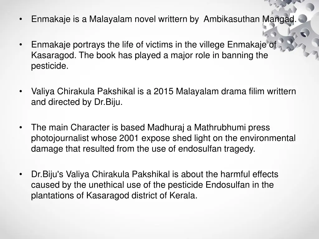 enmakaje is a malayalam novel writtern