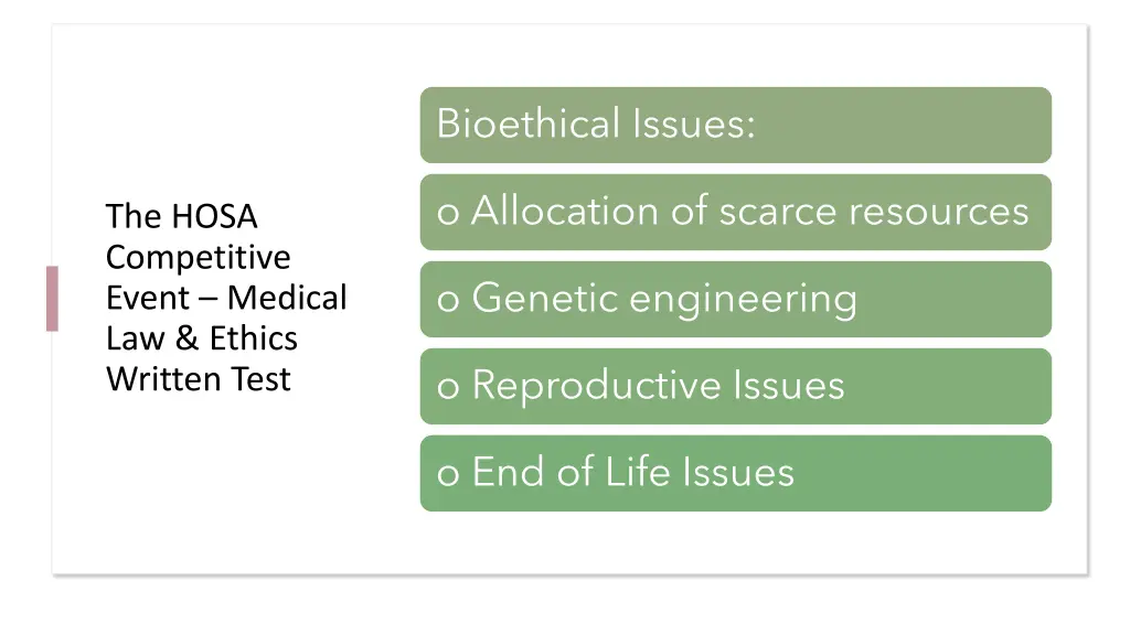 bioethical issues