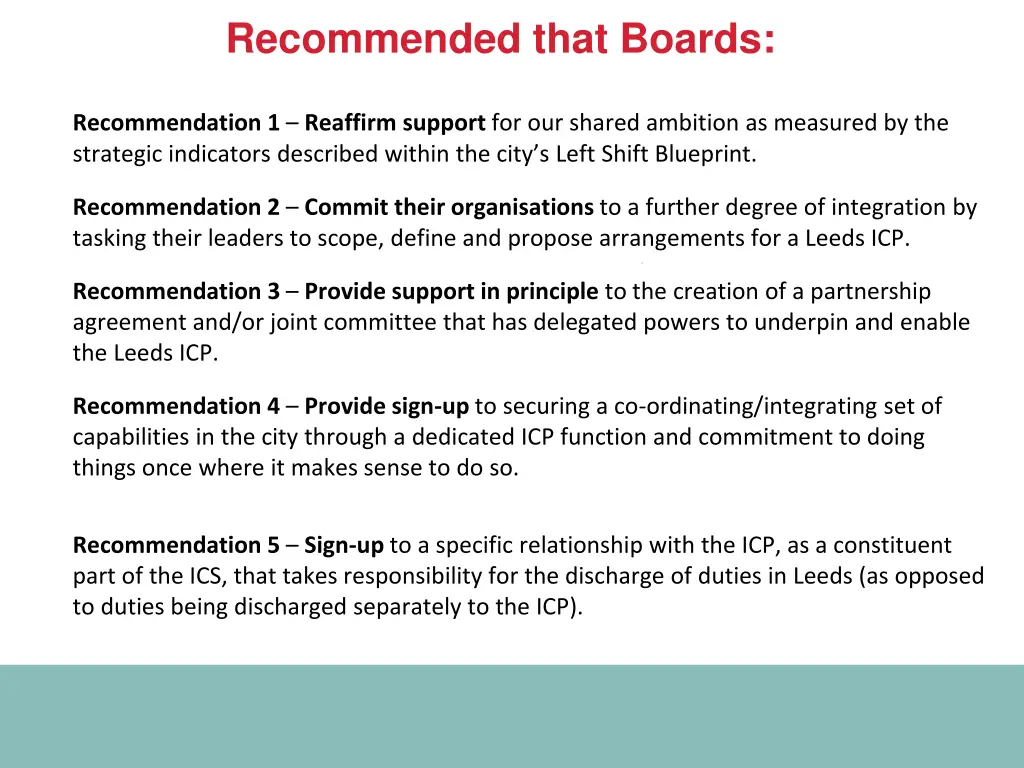 recommended that boards