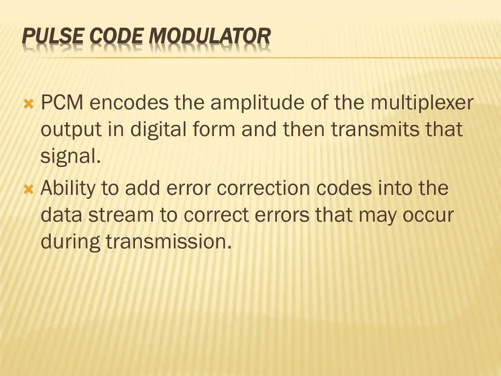 pulse code modulator pulse code modulator