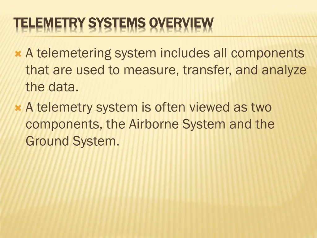 telemetry systems overview telemetry systems