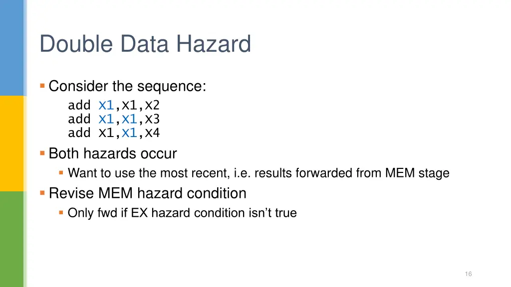 double data hazard