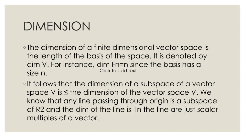 dimension