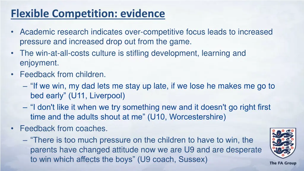 flexible competition evidence