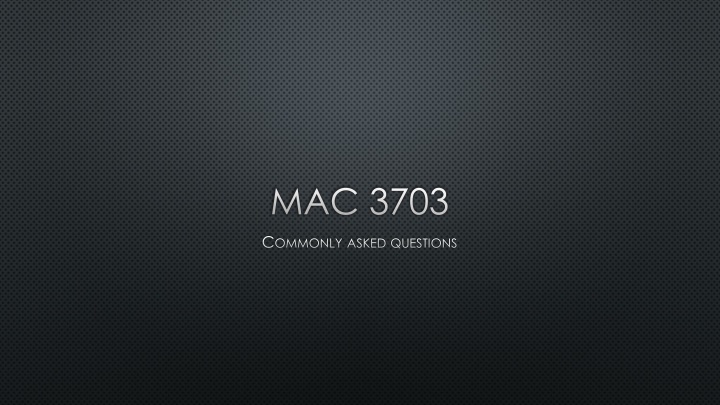 mac 3703