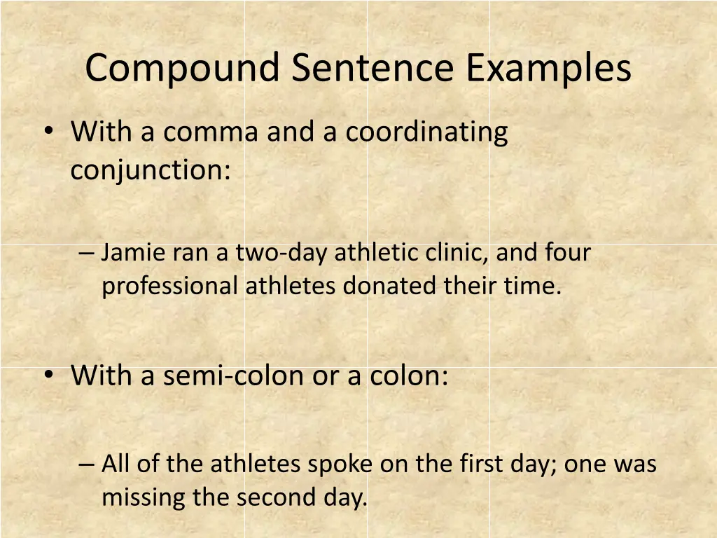 compound sentence examples