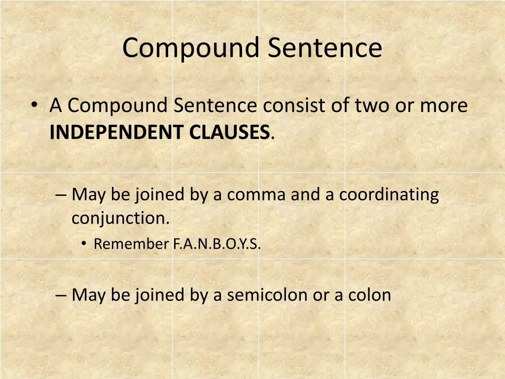 compound sentence