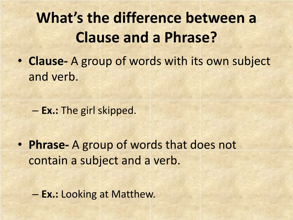 what s the difference between a clause