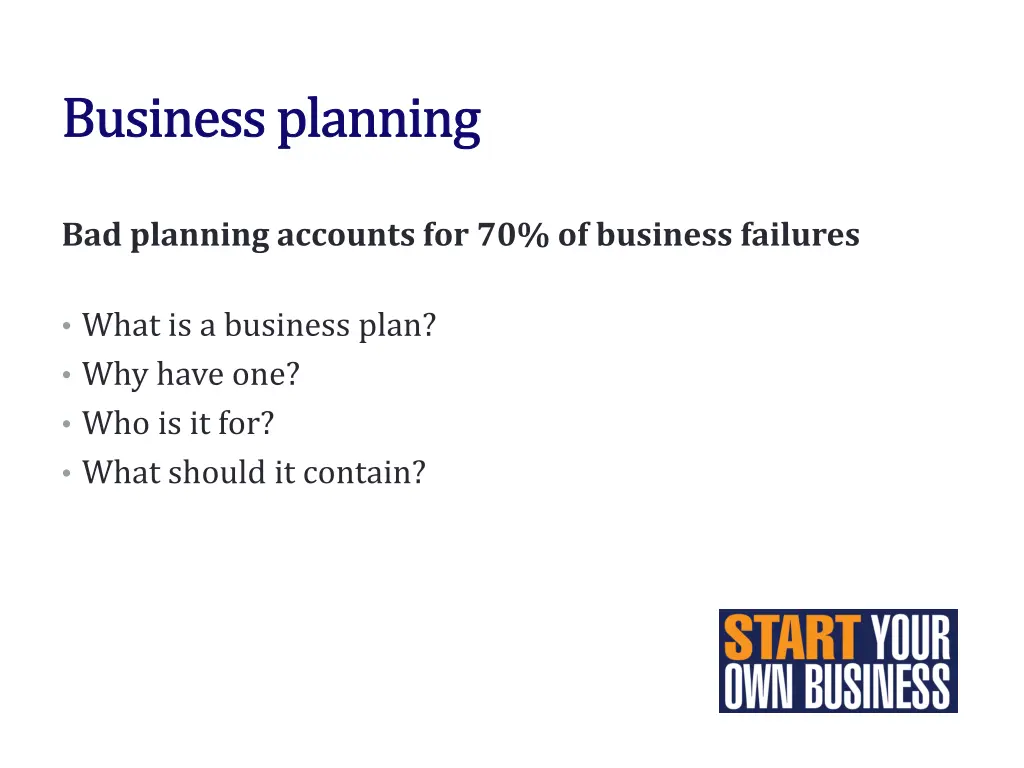 business planning