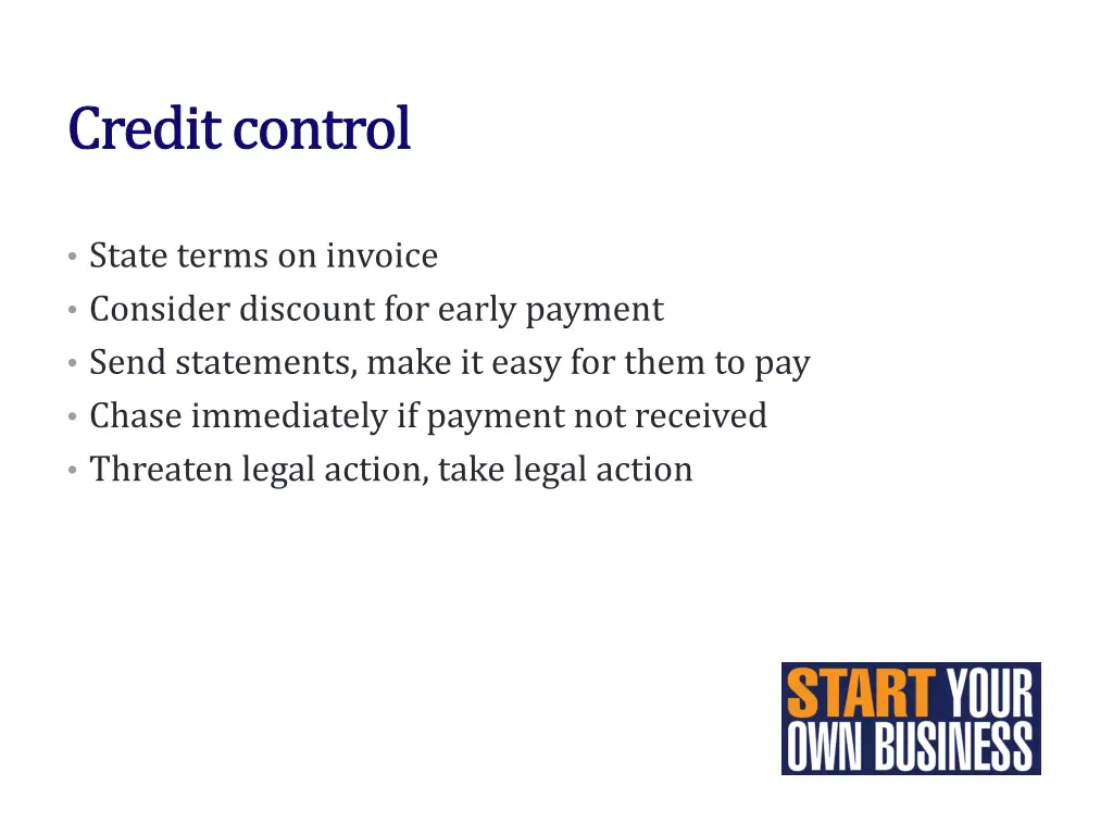 credit control