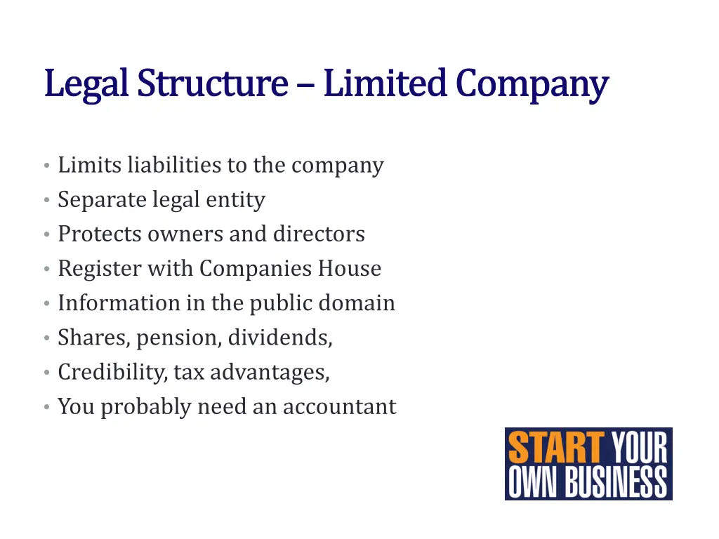 legal structure limited company