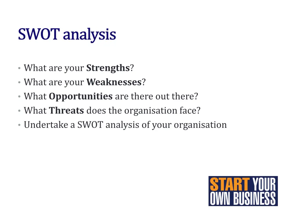 swot analysis