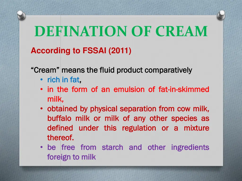 defination of cream