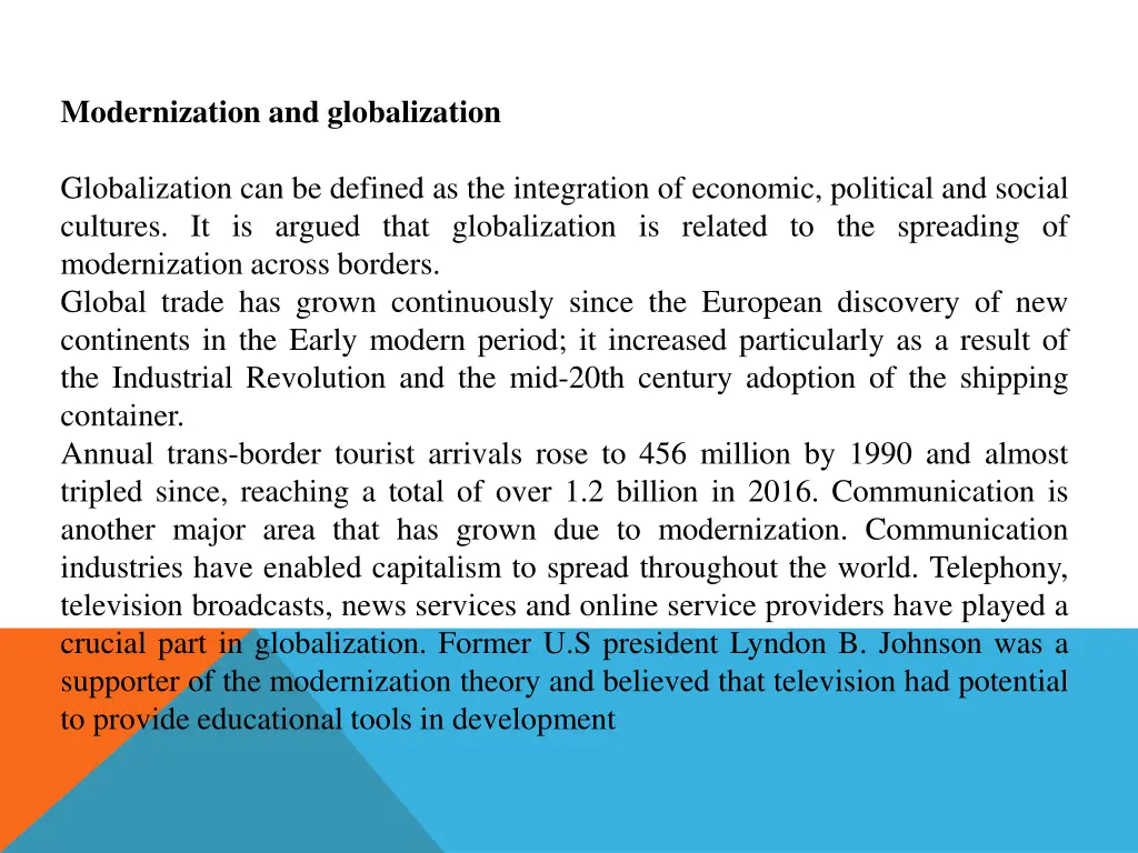 modernization and globalization