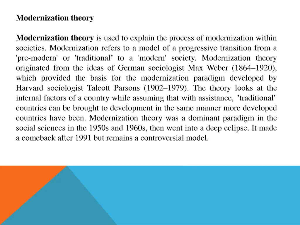 modernization theory