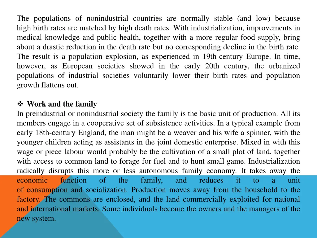 the populations of nonindustrial countries