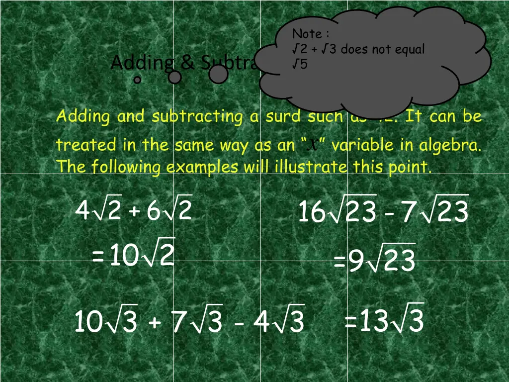 note 2 3 does not equal 5