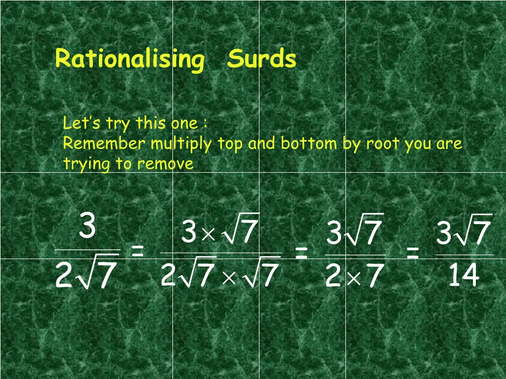 rationalising surds 3