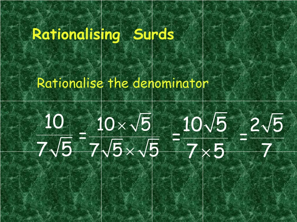 rationalising surds 5