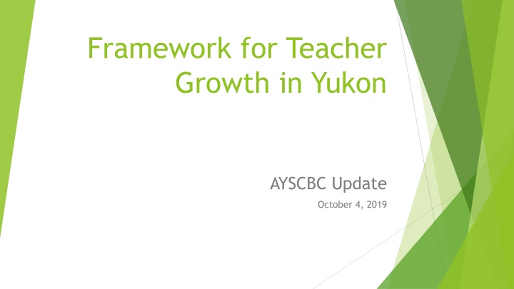 framework for teacher growth in yukon